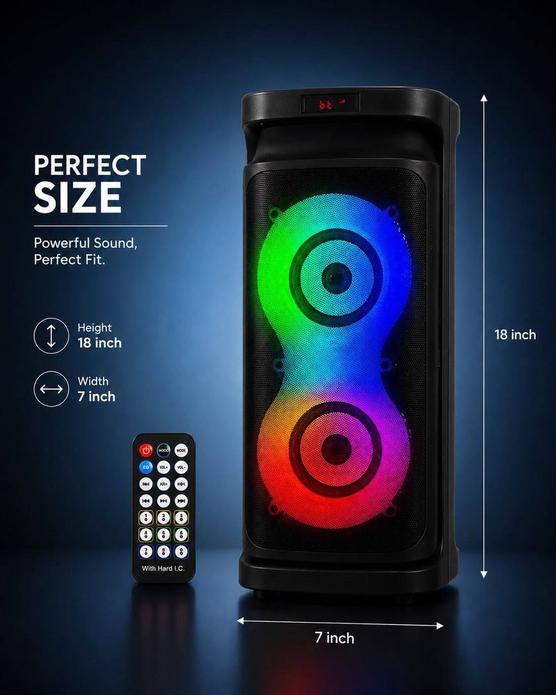 ZEKLY 80W Tower Speaker with Dual Woofer - Image 3