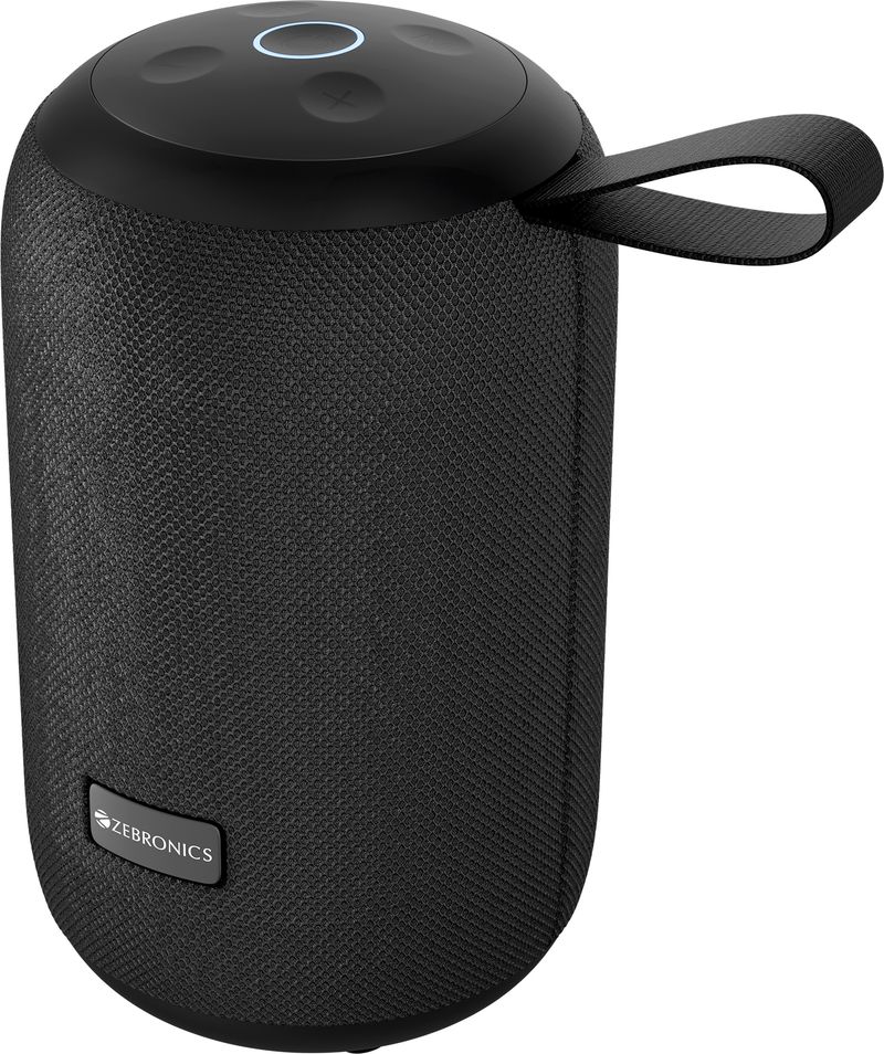 ZEBRONICS Music bomb i10,12hrs Playback, Dual Drivers, BT v5.4, USB , AUX, Type-C Charging 16 W Bluetooth Speaker (Black, Stereo Channel)