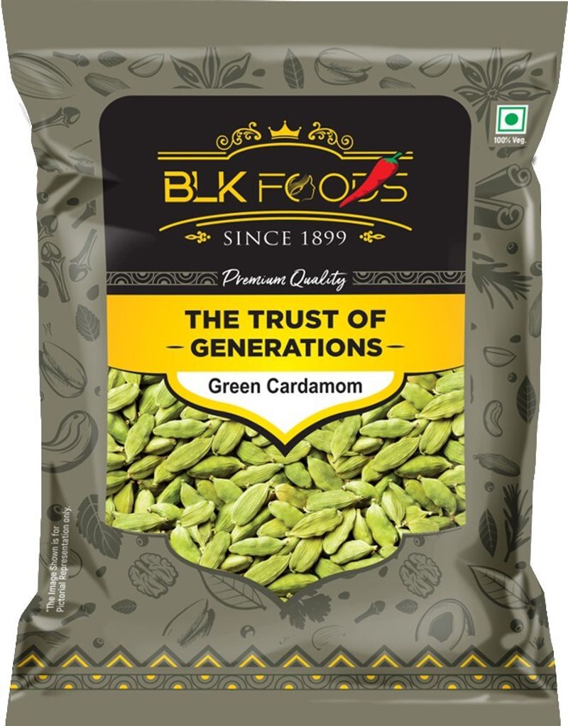 BLK FOODS Daily Green Cardamom Whole (Choti Elaichi Sabut) (100 g)