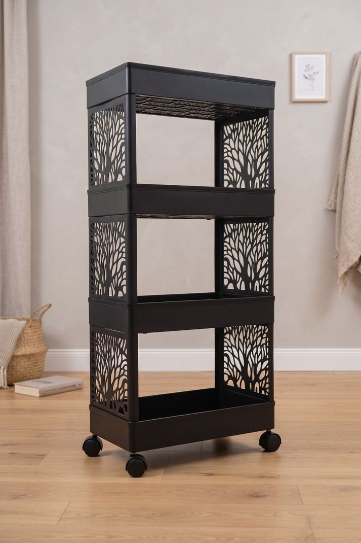 Surety for Safety Shelf Organizers (Black, Plastic)