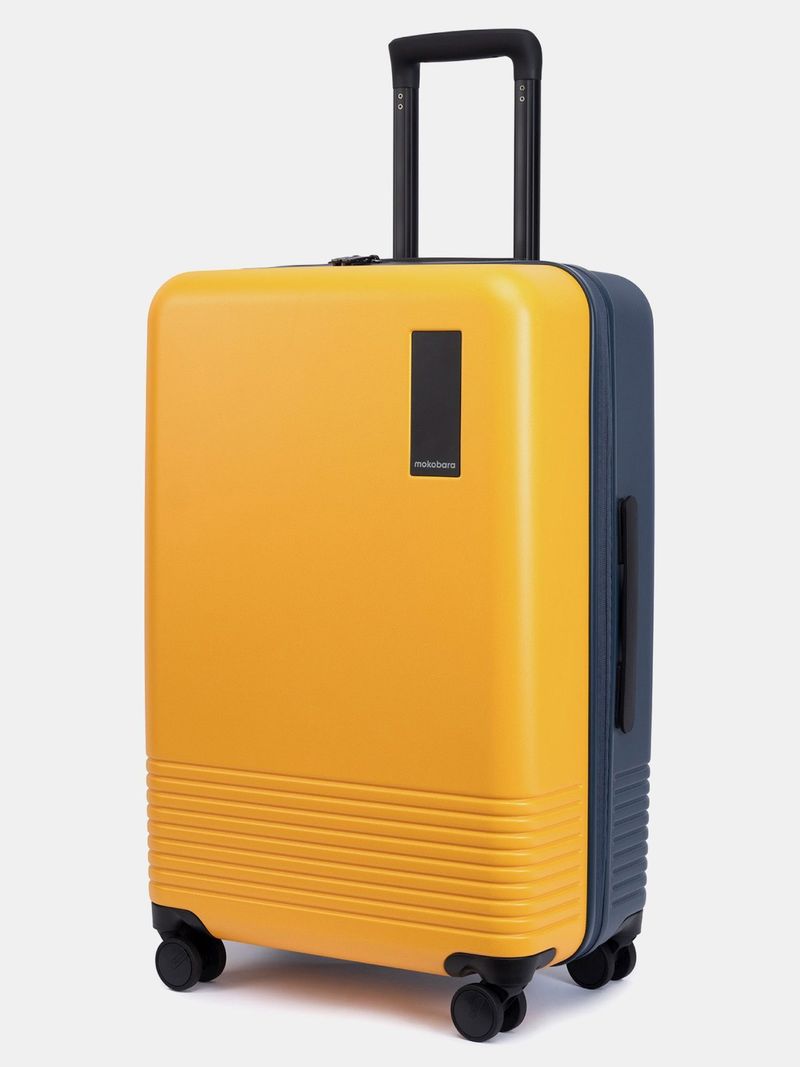Mokobara Mokobara Medium Check-in Suitcase (68.5 cm) 8 Wheels - The Check-in Medium Luggage Polycarbonate 68 cms Hardsided Suitcase Trolley - Blue, Black
