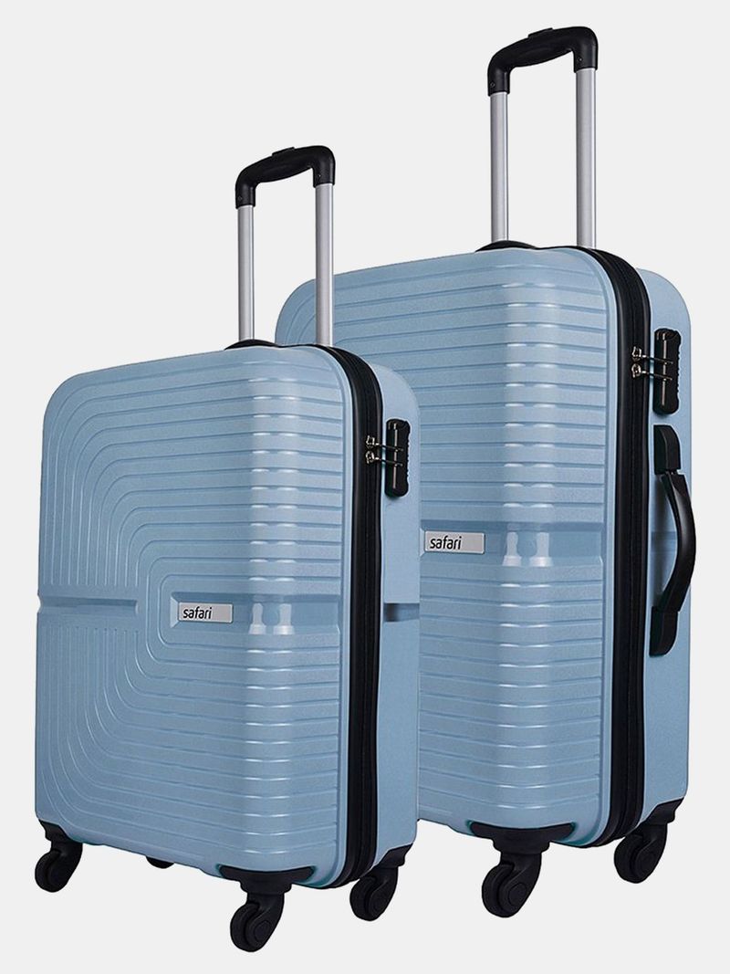 Safari SAFARI Hard Body Set of 2 Luggage 4 Wheels - ECLIPSE 2 (Small 55cm | Medium 66cm) 4W - Blue, Black