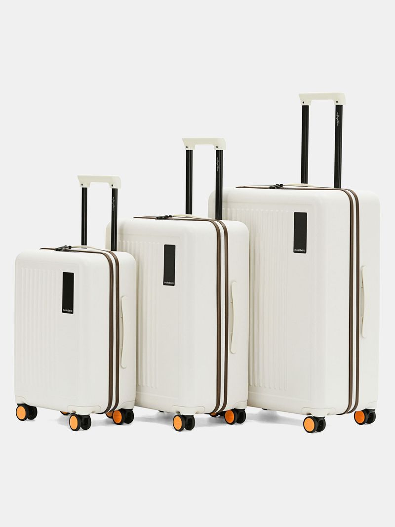 Mokobara Mokobara Hard Body Set of 3 Luggage 8 Wheels - The Transit Set of The Cabin, Medium & Large 2.0 - White
