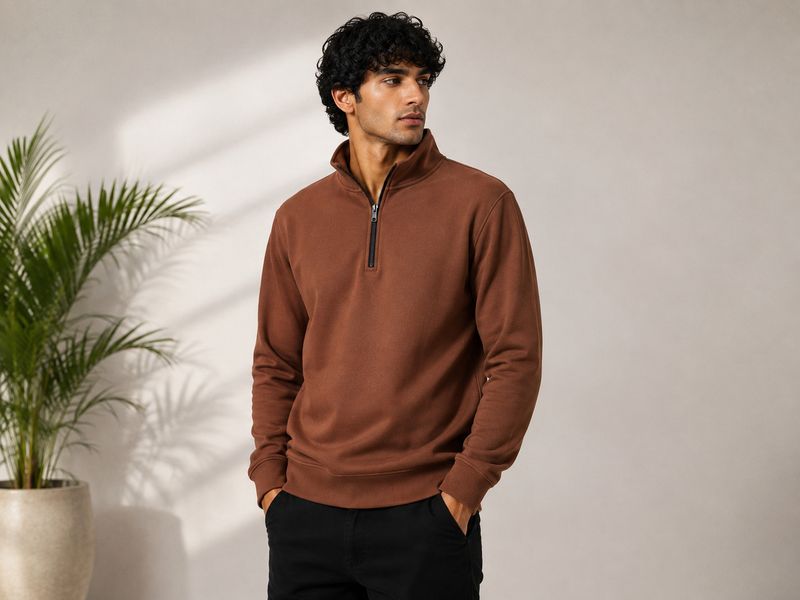 Tridents Full Sleeve Solid Sweatshirt - Image 2