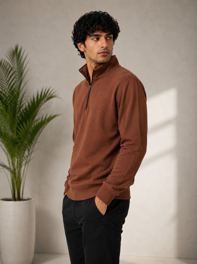 Tridents Full Sleeve Solid Sweatshirt - Image 4