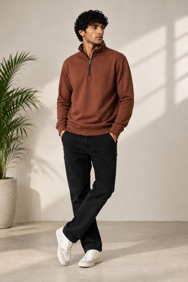 Tridents Full Sleeve Solid Sweatshirt - Image 5