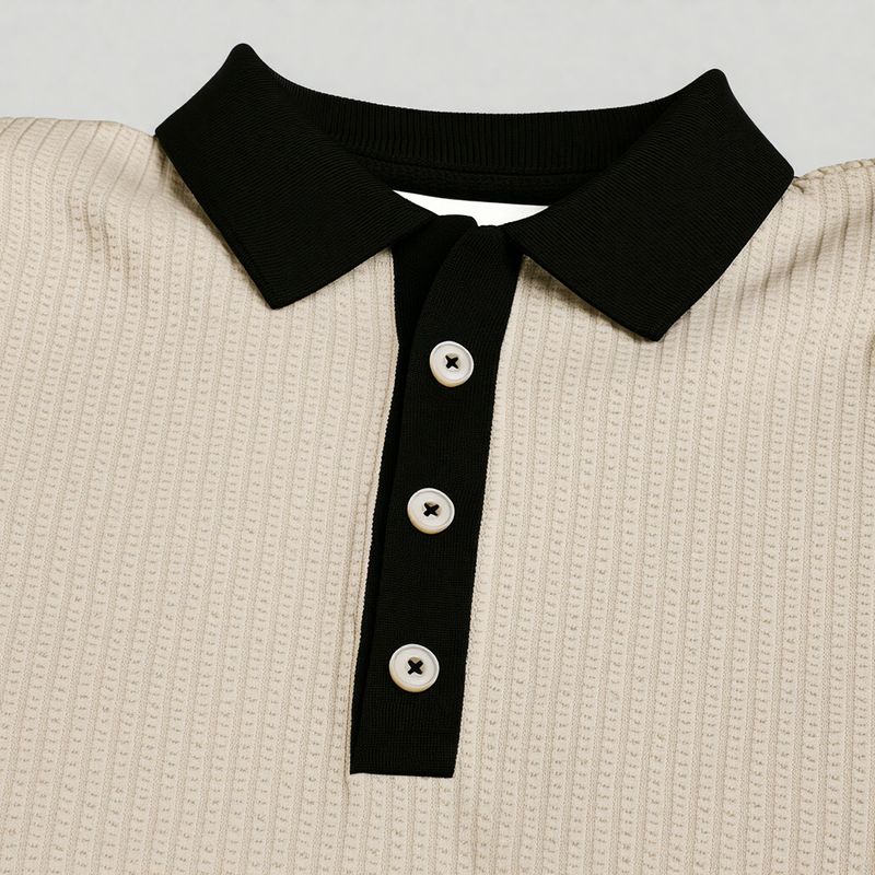 Try This Men White Polo Neck T-Shirt - Image 5