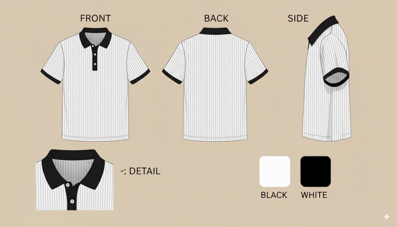 Try This Men White Polo Neck T-Shirt - Image 6