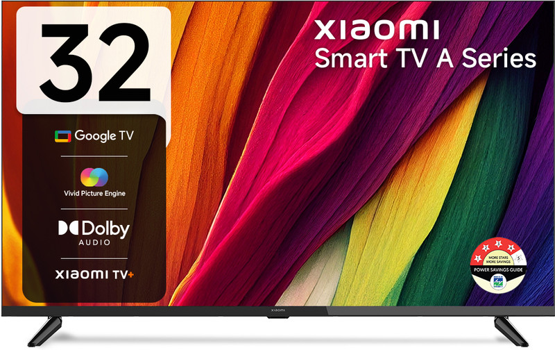 xiaomi series 80 cm 32 inch hd ready led smart google tv 200 free channels dolby audio dts hd dts virtual x vivid picture engine dual band wi fi bluetooth 5 0
