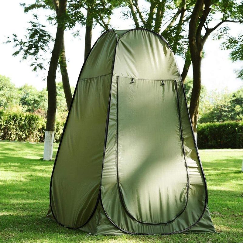 SIMESTICH Portable Outdoor Toilet Tent | Instant Pop-Up Privacy Changing Tent Tent - For All Age Group (Green)