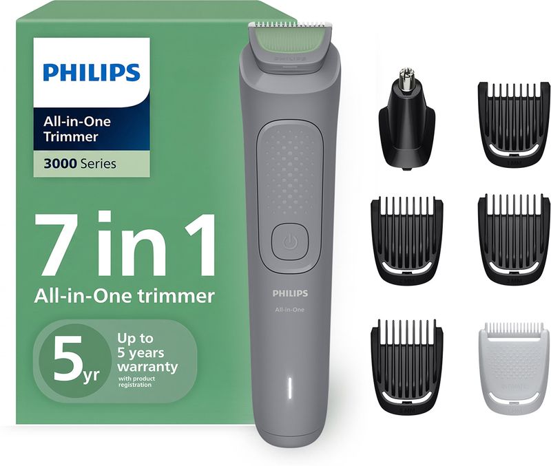 PHILIPS MG3911/15 Fully Waterproof Trimmer 60 min Runtime 5 Length Settings (Grey)