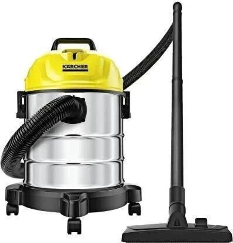karcher classic vacuum cleaner yellow black wet dry anti bacterial cleaning reusable dust bag