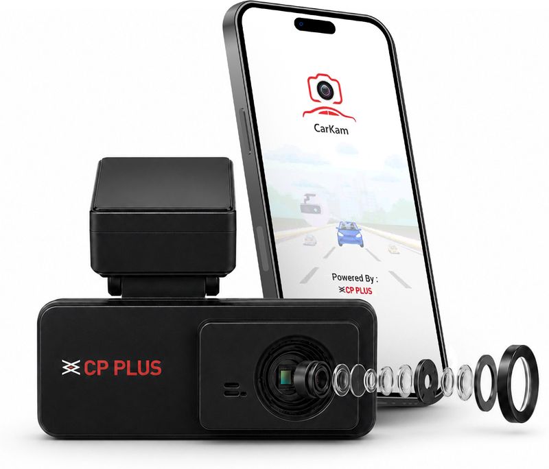 CP PLUS 3MP Car Dashcam Full HD+ Live GPS 137 Angle View Night Vision Dashboard Camera System (1 Camera, 3MP (2304 x 1296P))