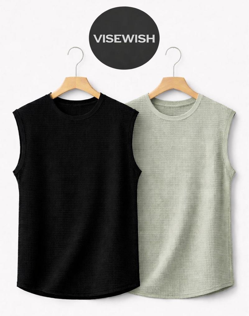 VISEWISH Men's Casual Muscle Vest 2-Pack - Image 2