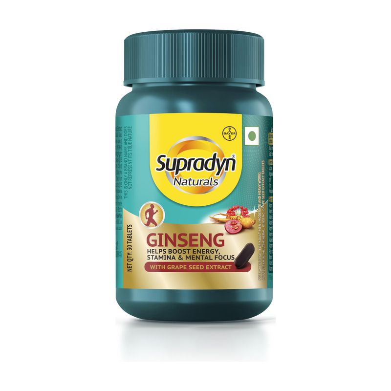 Supradyn Naturals Ginseng Multivitamin For Men For Energy, Stamina and Mental Focus (30 Tablets)