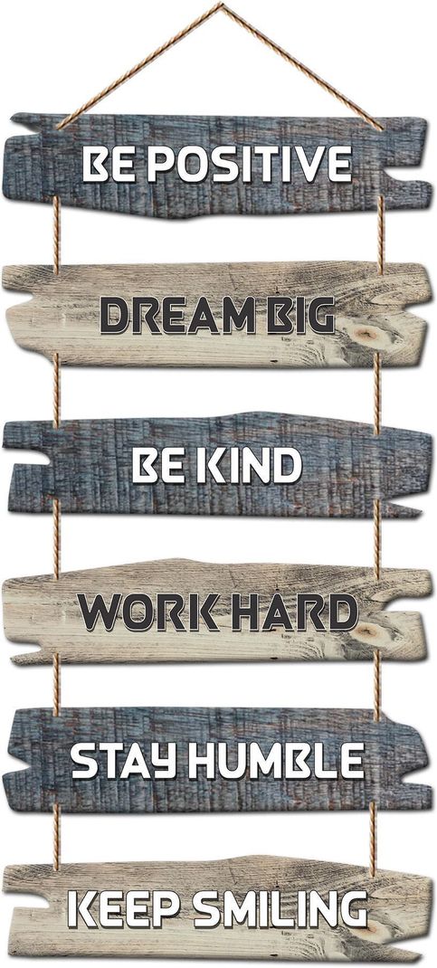 Decor Smart Positive Quotes Wall Hanging | Wooden Decorative Home Decor Art (DWA_3231) (79 cm X 30.5 cm, Multicolor)