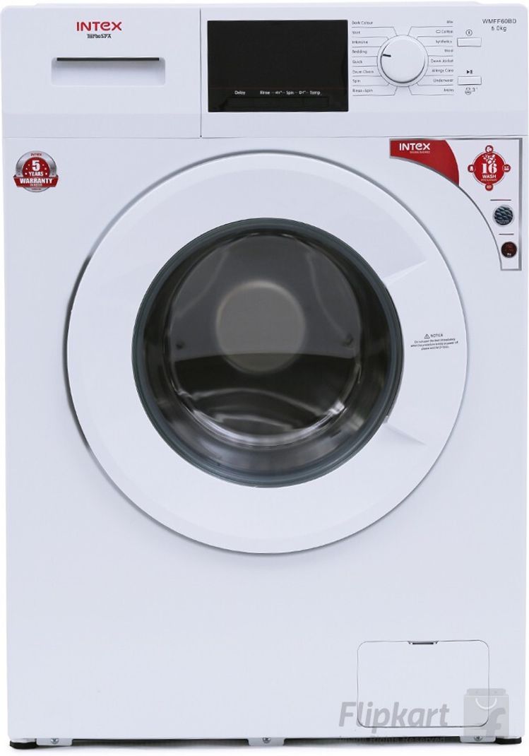 Intex 6 kg Fully Automatic Front Load with In-built Heater White (WMFF60BD)