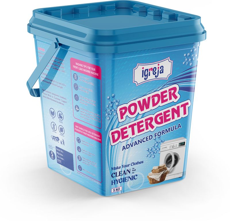 IGREJA Bright Like New Matic Front/Top Load Blue Detergent Powder 5 kg Detergent Powder (Fresh) (5 kg)