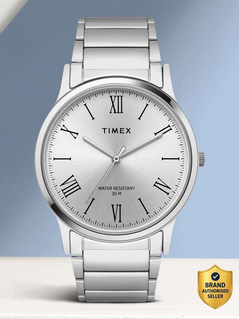 TIMEX Silver Dial Stainless Steel Analog Watch - For Men TW00ZR347