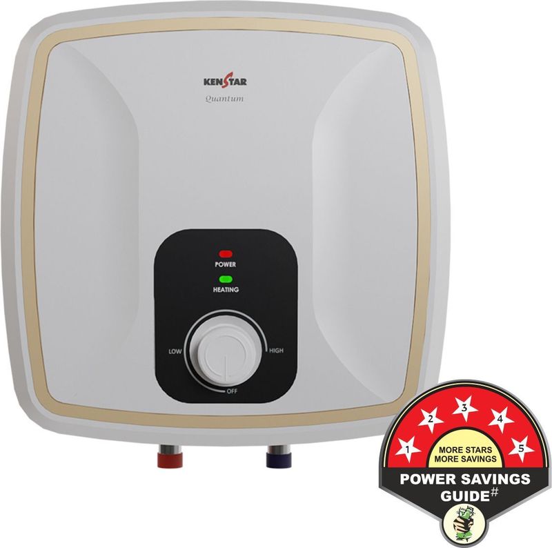 Kenstar 10 L Storage Water Geyser | High Grade SS Tank (QUANTUM, White, Orange) (White, Orange)