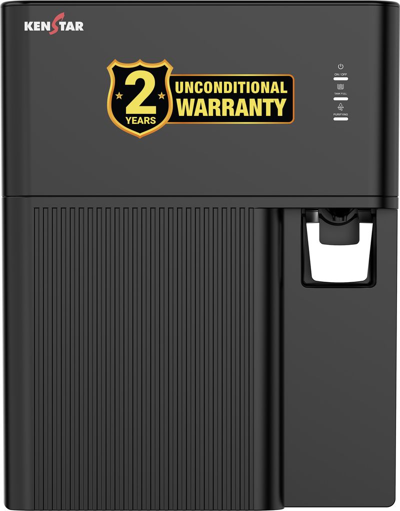 Ecopure 7 L RO + UV + UF + Copper + Alkaline Water Purifier Kenstar Ecopure 7 L RO + UF + UV + Copper + Alkaline Water Purifier (Black) Needs no service for 2 years (Black)