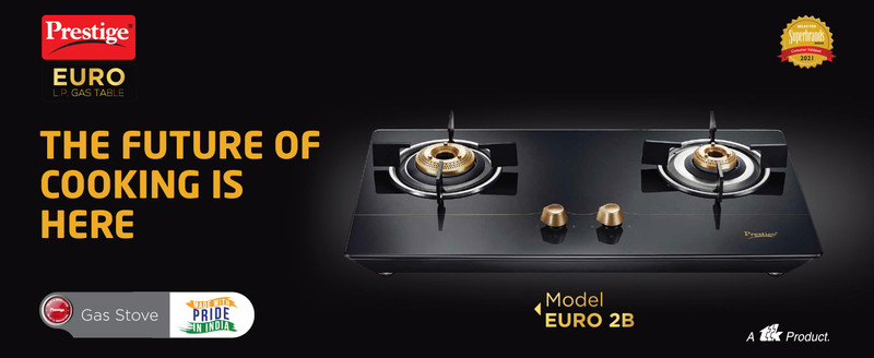 prestige euro gas stove 2 burner