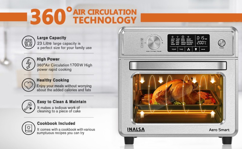 inalsa aero smart oven 1700w