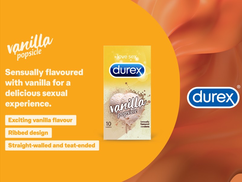 DUREX Vanilla Popsicle Flavoured Condom Price in India - Buy DUREX Vanilla  Popsicle Flavoured Condom online at Flipkart.com
