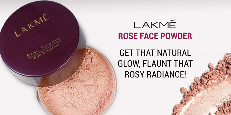 lakme rose face powder with sunscreen compact