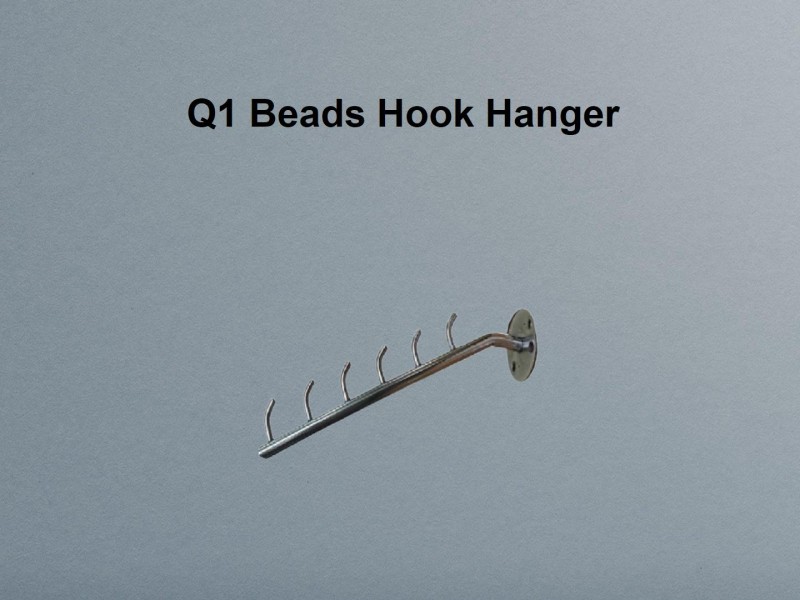 Q1 Beads 6 pin Wall drope Hanger hook rail for Cloth