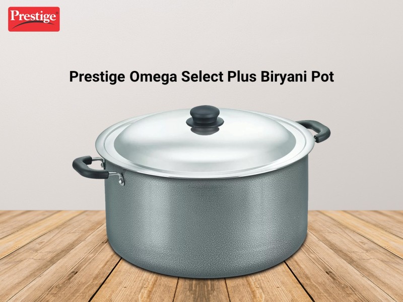 Prestige Omega Select Plus Non-Stick Biryani Pot Cooking Pot Serving Pot 16  LTR