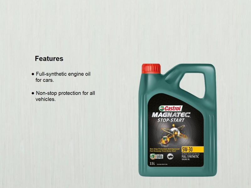 Castrol MAGNATEC STOP-START 5W-30 Full Synthetic Engine Oil for Petrol,  Diesel and CNG Cars 3.5L