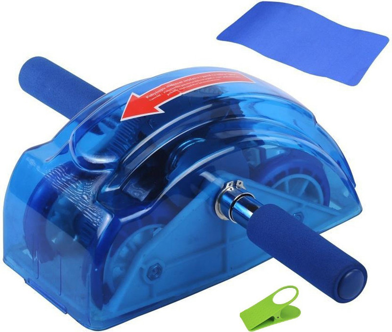 Abroller Body Slider Wheel Roller Portable Exercise Abdominal Workout Gym Equipment With Knee Pad Clip Holder Ab Exerciser(Blue) Abroller Body Slider Wheel Roller Portable Exercise Abdominal Workout Gym Equipment With Knee Pad Clip Holder Ab Exerciser(Blue)