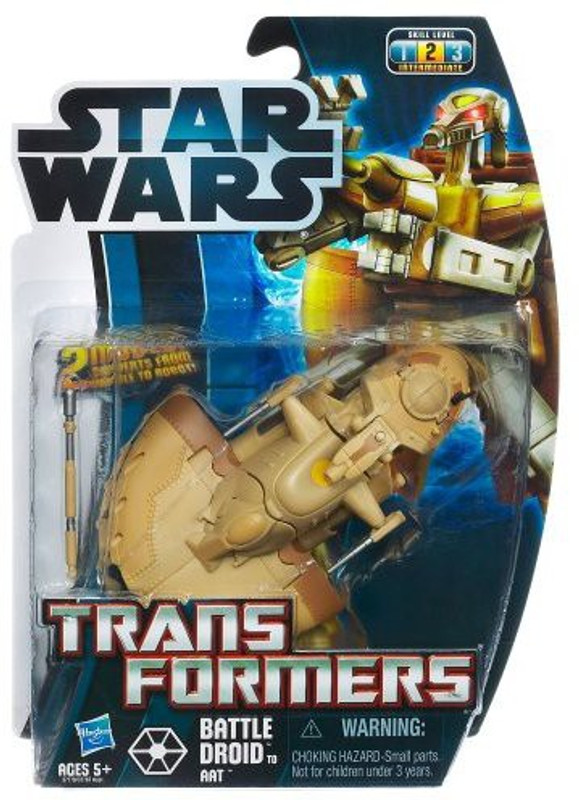 Star Wars Transformers Class Ii Battle Droid Aat(Multicolor)