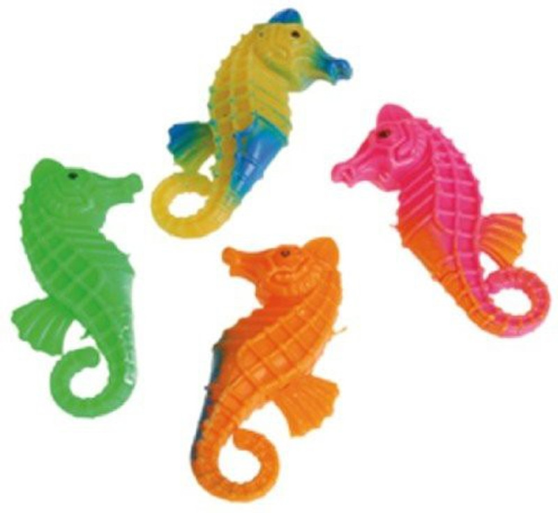 US Toys Dozen Assorted Plastic Seahorses(Multicolor)