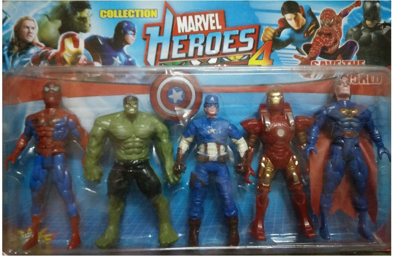 9 Perfect Marvel Heroes 4 Collection Set of 5(Multicolor)