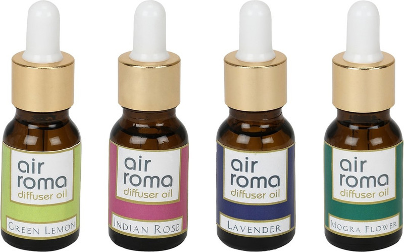Airroma Green Lemon, Lavender, Indian Rose, Mogra Flower Car Freshener (Pack of 4)(90 ml) Airroma Green Lemon, Lavender, Indian Rose, Mogra Flower Car Freshener (Pack of 4)(90 ml)