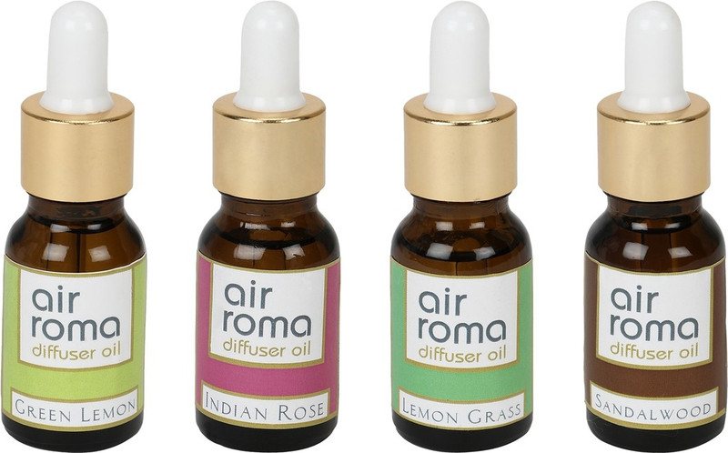 Airroma Green Lemon, Indian Rose, Lemon Grass, Sandalwood Car Freshener (Pack of 4)(90 ml) Airroma Green Lemon, Indian Rose, Lemon Grass, Sandalwood Car Freshener (Pack of 4)(90 ml)