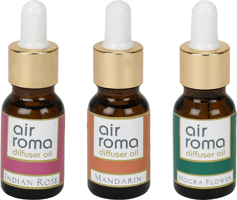 Airroma Indian Rose, Mogra Flower, Mandarin Car Freshener (Pack of 3)(90 ml) Airroma Indian Rose, Mogra Flower, Mandarin Car Freshener (Pack of 3)(90 ml)