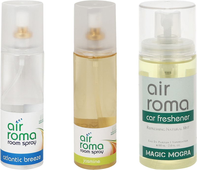 Airroma Atlantic Breeze, Jasmine, Magic Mogra Car Freshener (Pack of 3)(460 ml) Airroma Atlantic Breeze, Jasmine, Magic Mogra Car Freshener (Pack of 3)(460 ml)