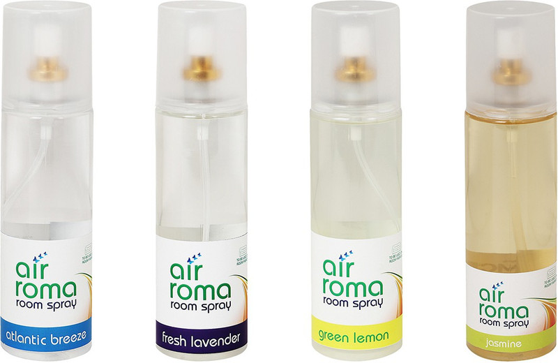 Airroma Green Lemon, Atlantic Breeze, Jasmine, Fresh Lavender Car Freshener (Pack of 4)(800 ml) Airroma Green Lemon, Atlantic Breeze, Jasmine, Fresh Lavender Car Freshener (Pack of 4)(800 ml)