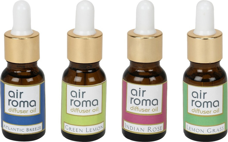 Airroma Green Lemon, Atlantic Breeze, Indian Rose, Lemon Grass Car Freshener (Pack of 4)(90 ml) Airroma Green Lemon, Atlantic Breeze, Indian Rose, Lemon Grass Car Freshener (Pack of 4)(90 ml)