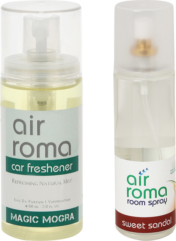 Airroma Sweet Sandal, Magic Mogra Car Freshener (Pack of 2)(260 ml) Airroma Sweet Sandal, Magic Mogra Car Freshener (Pack of 2)(260 ml)