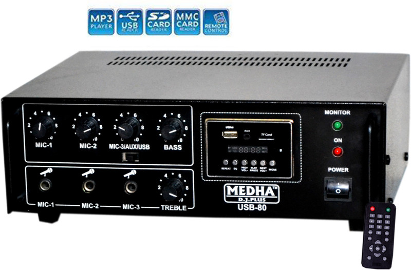 Medha ME-80USB 80 W AV Power Amplifier(Black)