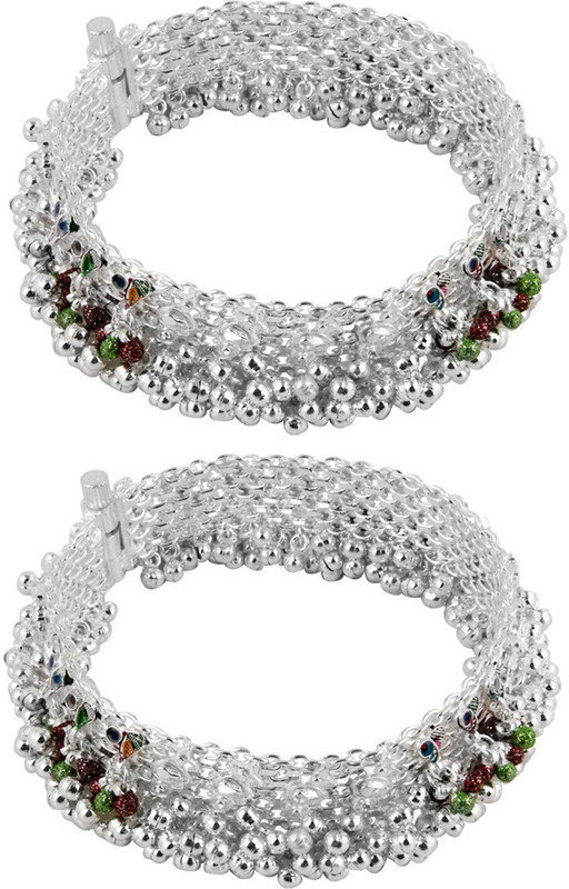 Jewel99 Gaea Silver Anklet(Pack of 2) Jewel99 Gaea Silver Anklet(Pack of 2)