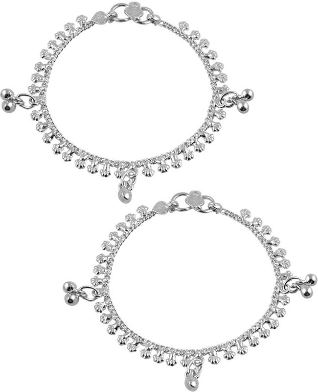 Jewel99 Electra Silver Anklet(Pack of 2) Jewel99 Electra Silver Anklet(Pack of 2)