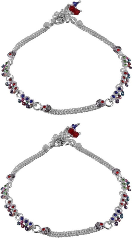 Jewel99 Fauns Silver Anklet(Pack of 2) Jewel99 Fauns Silver Anklet(Pack of 2)