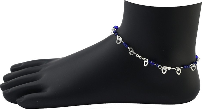High Trendz Blue Crystalz Alloy Anklet High Trendz Blue Crystalz Alloy Anklet