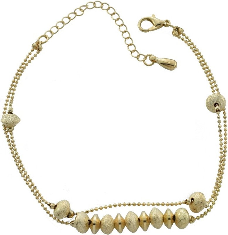 High Trendz Golden Glint Alloy Anklet High Trendz Golden Glint Alloy Anklet