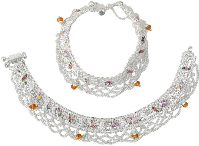 Taj Pearl Tradtional Brass Anklet(Pack of 2) Taj Pearl Tradtional Brass Anklet(Pack of 2)